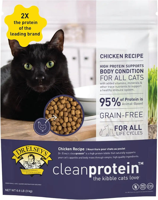 Dr. Elsey's cleanprotein Chicken Cat Kibble Bag, 6.6 Pound (Pack of 3)