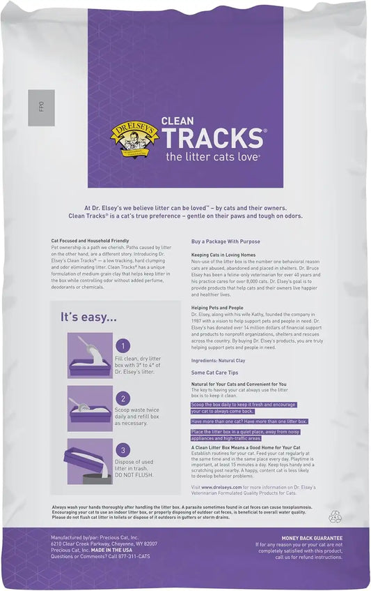 Dr. Elsey's Clean Tracks Clumping Clay Cat Litter 18 lb. Bag