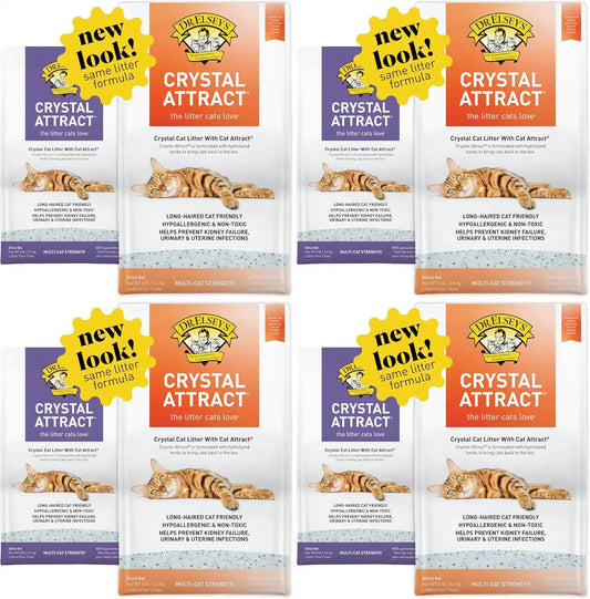 Dr. Elsey's Crystal Attract Silica Cat Litter,8lbs,(Pack of 4)