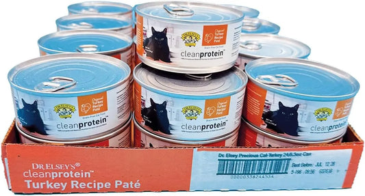Dr. Elsey's cleanprotein Turkey Recipe Wet Cat Food, Pate 5.3 oz cans (Pack of 24)
