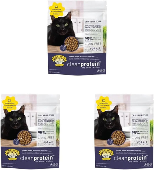 Dr. Elsey's cleanprotein Chicken Cat Kibble Bag, 6.6 Pound (Pack of 3)