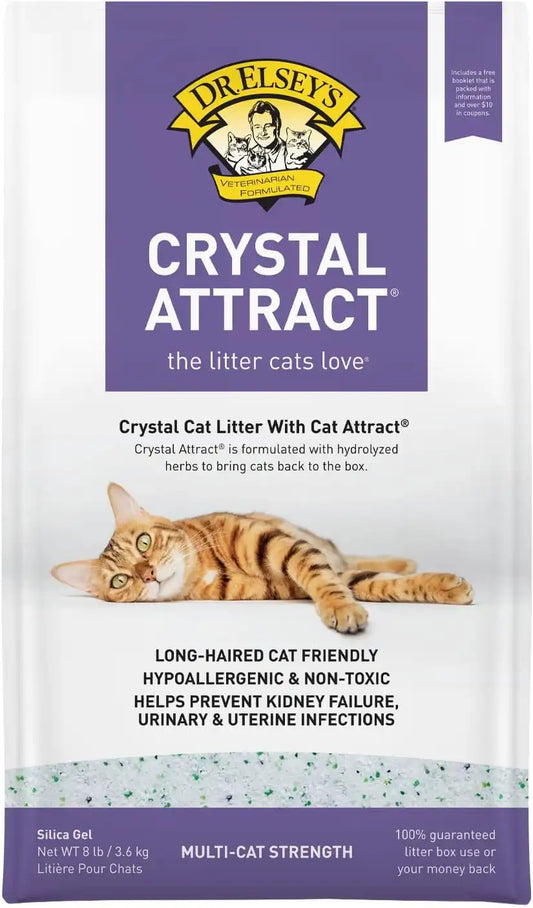 Dr. Elsey's Crystal Attract Silica Cat Litter,8lbs,(Pack of 4)