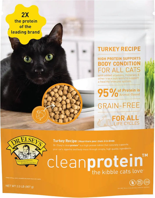 Dr. Elsey's cleanprotein Turkey Cat Kibble 2 lb. Bag