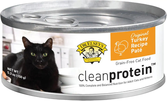Dr. Elsey's cleanprotein Turkey Recipe Wet Cat Food, Pate 5.3 oz cans (Pack of 24)