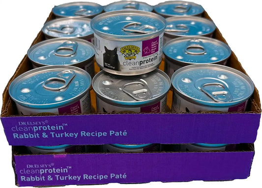 Dr. Elsey's cleanprotein Rabbit & Turkey Recipe Wet Cat Food, 2.75 oz Cans, (Pack of 24)